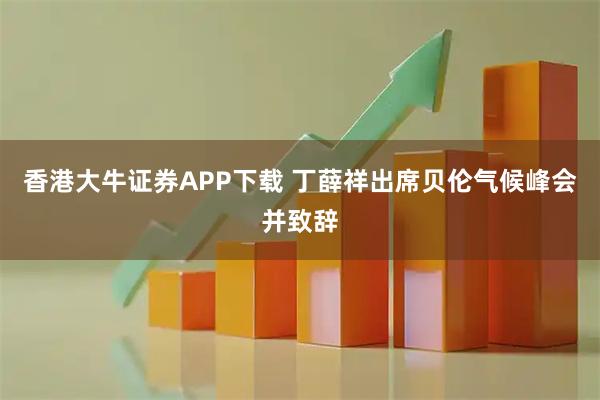香港大牛证券APP下载 丁薛祥出席贝伦气候峰会并致辞